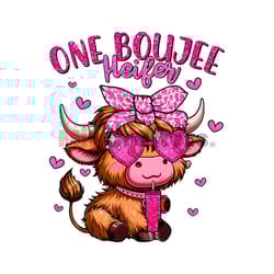 glitter one boujee heifer valentine png
