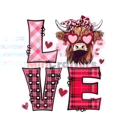 groovy love heifer highland cow png