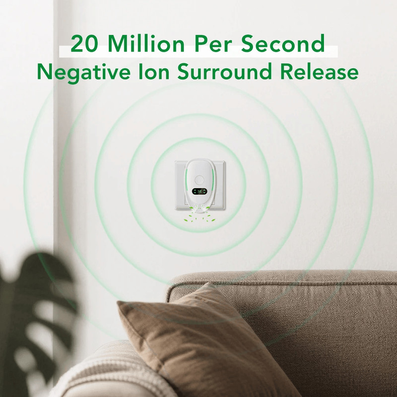 PlugIn Air Purifier Mini Air Ionizer Dust Smoke Odor Remove Negative Ion Generator For Home Bathroo 2