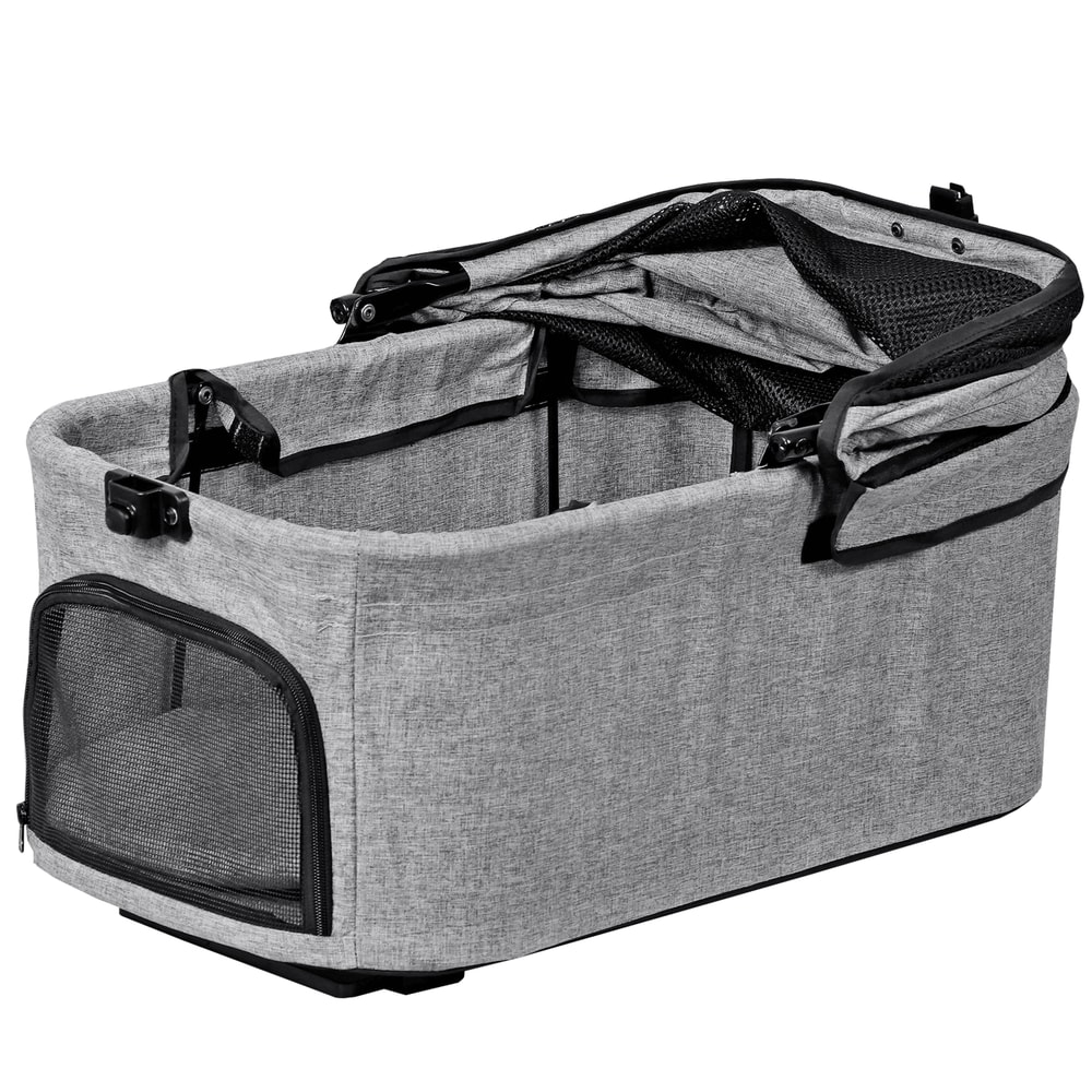 3in1 Foldable Pet Stroller Detachable Carrier Car Seat Cat Dog Strollers For Travel Lightweight Dur 8