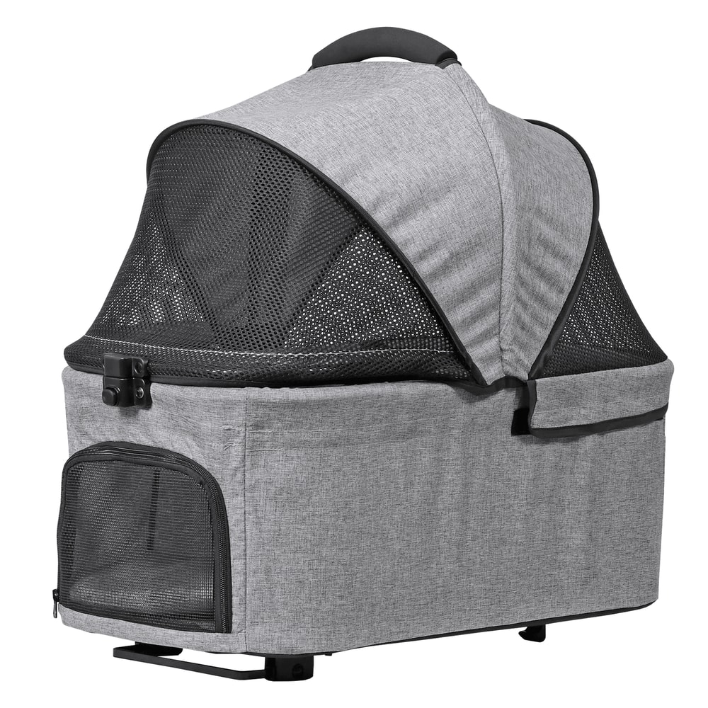 3in1 Foldable Pet Stroller Detachable Carrier Car Seat Cat Dog Strollers For Travel Lightweight Dur 7