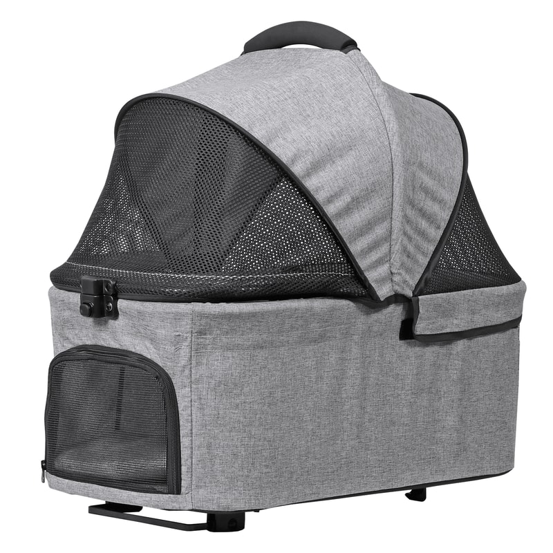 3in1 Foldable Pet Stroller Detachable Carrier Car Seat Cat Dog Strollers For Travel Lightweight Dur 7