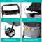 3in1 Foldable Pet Stroller Detachable Carrier Car Seat Cat Dog Strollers For Travel Lightweight Dur 3