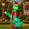 Grinch Holding Christmas Tree Inflatable Model With LED Lights Holiday Decor Outdoor Home Yard Part 0