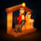 Giant Inflatable Nativity Scene Decor LED Home Ornament Model Christmas Holy Family Gift Xmas Yard 1