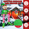 Christmas Inflatable Sitting Elf Holding Gift Bag Holiday DIY Decoration LED Light Xmas Outdoor Toy 4