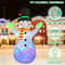 Christmas Snowman Inflatable Model LED Light Green Glove Holiday Decor Xmas Stake Props Toys For Ou 2