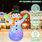 Christmas Snowman Inflatable Model LED Light Green Glove Holiday Decor Xmas Stake Props Toys For Ou 2