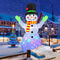 Christmas Snowman Inflatable Model LED Light Green Glove Holiday Decor Xmas Stake Props Toys For Ou 1