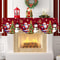 Christmas Fireplace Mantel Scarf Santa, Snowman Tablecloth Christmas, Decorations for Home, Xmas Navidad Gifts New Year