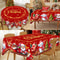 Christmas Tablecloth Navidad Natal Christmas Party Decoration Santa Claus Table Cover New Year Gift 4