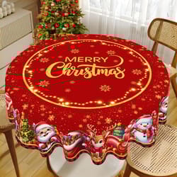 christmas tablecloth, navidad natal christmas party decoration, santa claus table cover, new year gift, xmas table decor