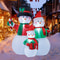 Festival Christmas Inflatable Snowman Family Inflatable Model Toys Decorations With LED Lights Yard 0