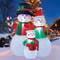 Festival Christmas Inflatable Snowman Family Inflatable Model Toys Decorations With LED Lights Yard 2