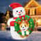 Christmas Inflatable Snowman Holiday Wreath Party Decor Outdoor Decorations With Corgi Christmas Bl 3