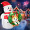 Christmas Inflatable Snowman Holiday Wreath Party Decor Outdoor Decorations With Corgi Christmas Bl 2