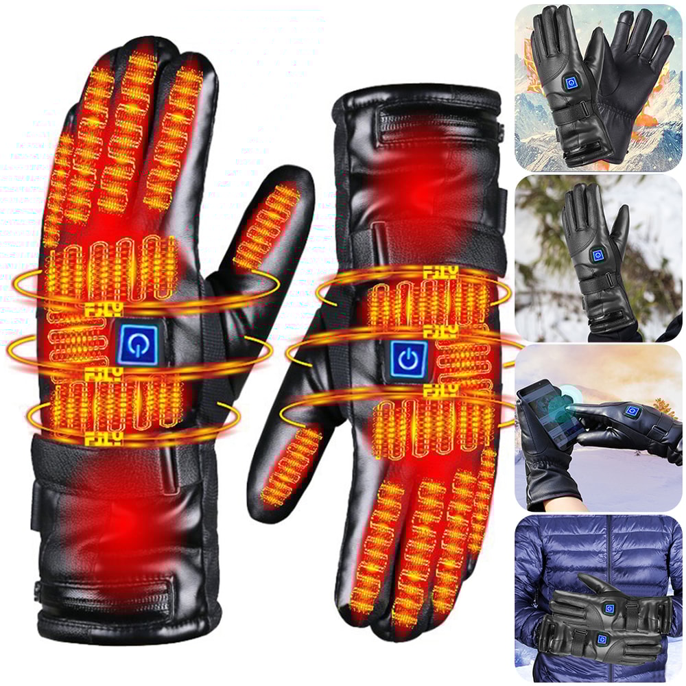 Rechargeable Thermal Heating Gloves Waterproof Touchscreen Gloves Hand Warmer For Outdoor Motorcycl 4