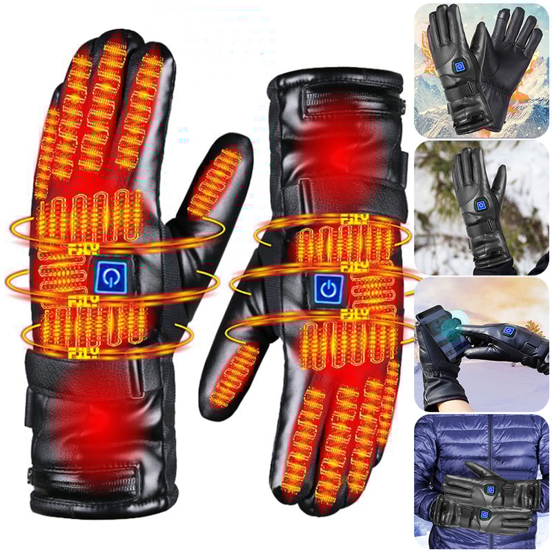 Rechargeable Thermal Heating Gloves Waterproof Touchscreen Gloves Hand Warmer For Outdoor Motorcycl 4
