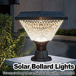 outdoor waterproof solar light with timer, led bright lights for yard, decorative post for garden street