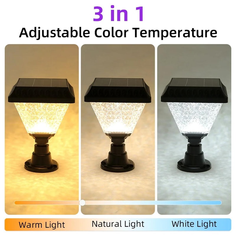 Outdoor Waterproof Solar Light With Timer LED Bright Lights For Yard Decorative Post For Garden Str 1