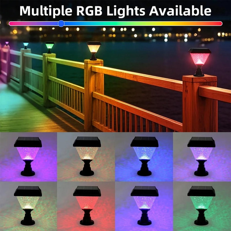 Outdoor Waterproof Solar Light With Timer LED Bright Lights For Yard Decorative Post For Garden Str 5