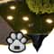 Waterproof Outdoor LED Solar Light Cat Animal Paw Print Garden Path Lamp for Lawn Decor