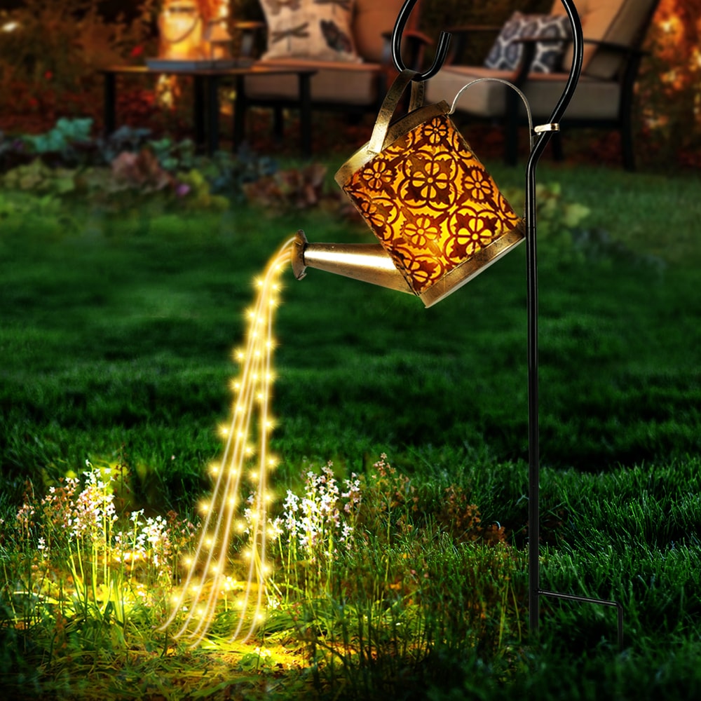 LED Solar Watering Can Light, Waterproof Kettle String Lamp, Hanging Solar Lantern for Outdoor Garden Decor