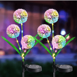 outdoor solar led dandelion light, perfect for courtyard, garden, and landscape decoration