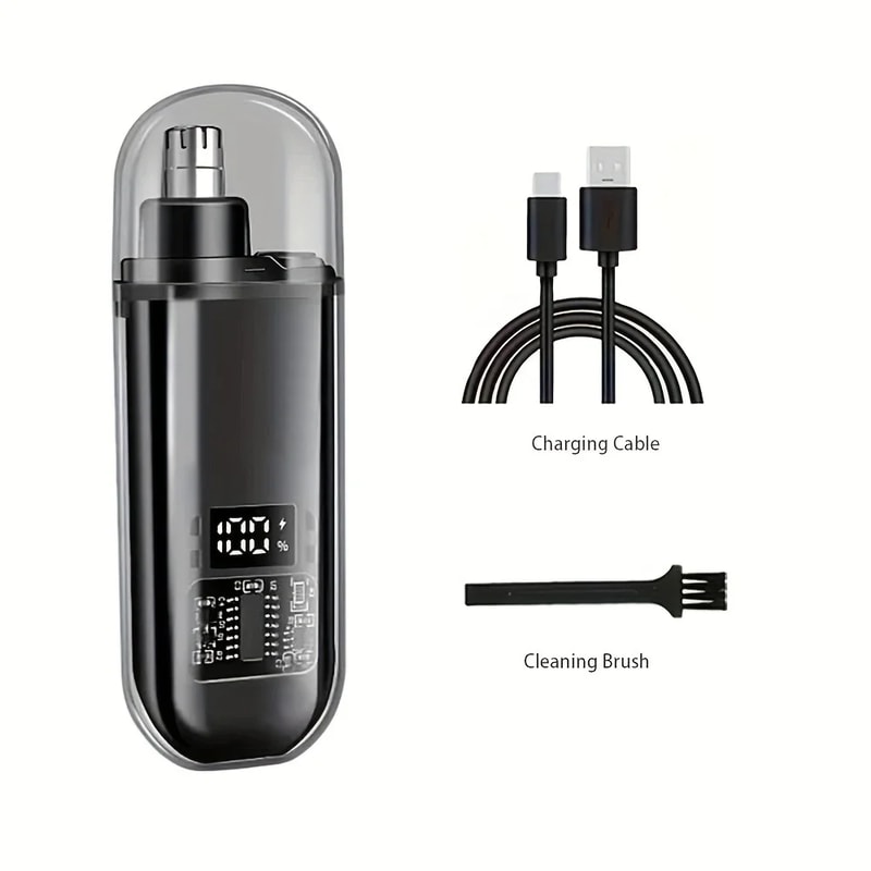 Portable Mini Compact Design With Fast Charge USB Rechargeable Nose Ear Hair Trimmer For Men 7