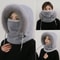 Windproof Thermal Plush Hat For Women Autumn Winter Hood Scarf And Mask Thick Ear Protection For Ou 7