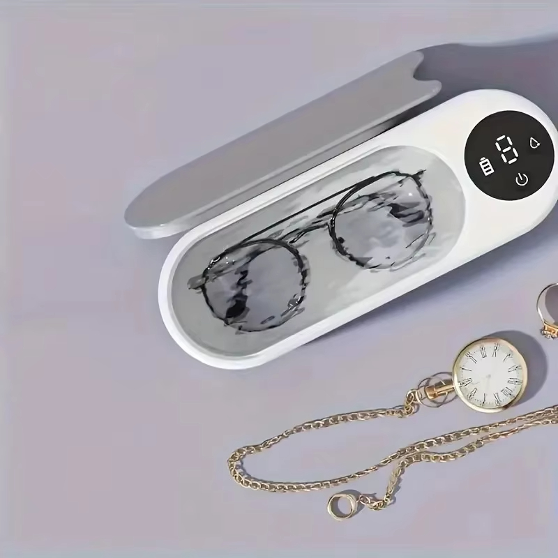 Portable Eyeglass Cleaning Machine Ultrahigh Frequency FullAutomatic Cleaner For Jewelry Mouthpiec 3