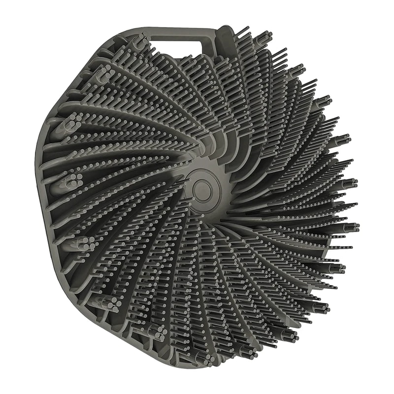 Exfoliating Shower Scrubber Silicone Body Scrubber With NonSlip Hand Strap Shower Body Buffer For S 9