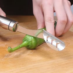 bitter gourd seed remover, stainless steel core digging knife, chili corer for cooking