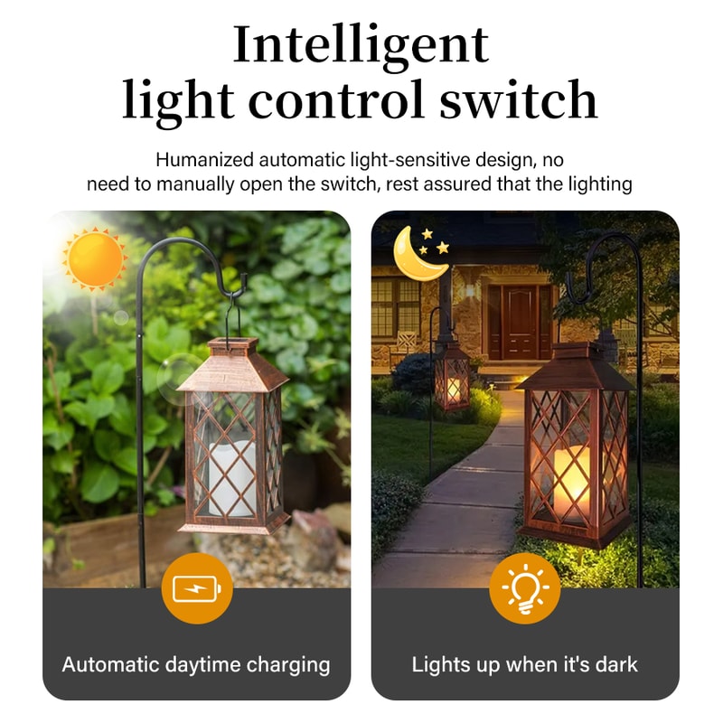 Hanging Atmosphere Solar Lights, Waterproof Solar Lantern for Lawn Landscape, Garden Yard Floor Decor