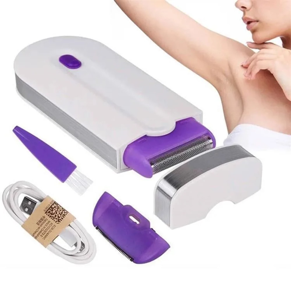 Rechargeable Electric Epilator Shaver, Painless Hair Removal for Face and Body, Mini Razor