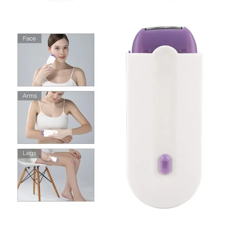 Rechargeable Electric Epilator Shaver, Painless Hair Removal for Face and Body, Mini Razor