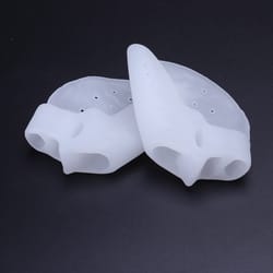 forefoot cushion pad gel toe separator protector, big toe straighter, bunion relief 3 toe holes toe spacer