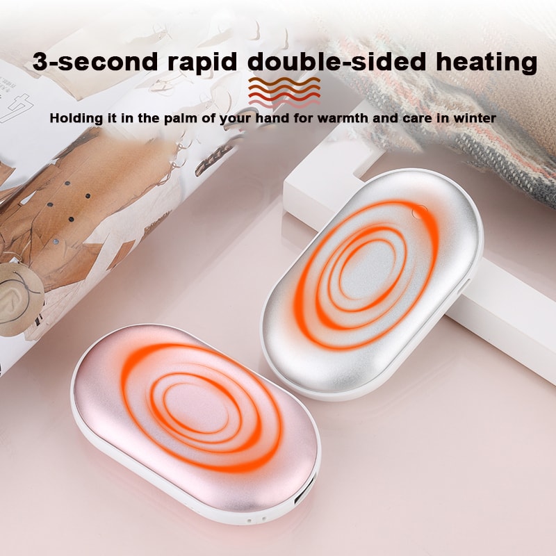 Double Sided Heating Hand Warmer Ultra Thin, Temperature Levels, One Click Switch, Versatile Hand and Abdominal Warm