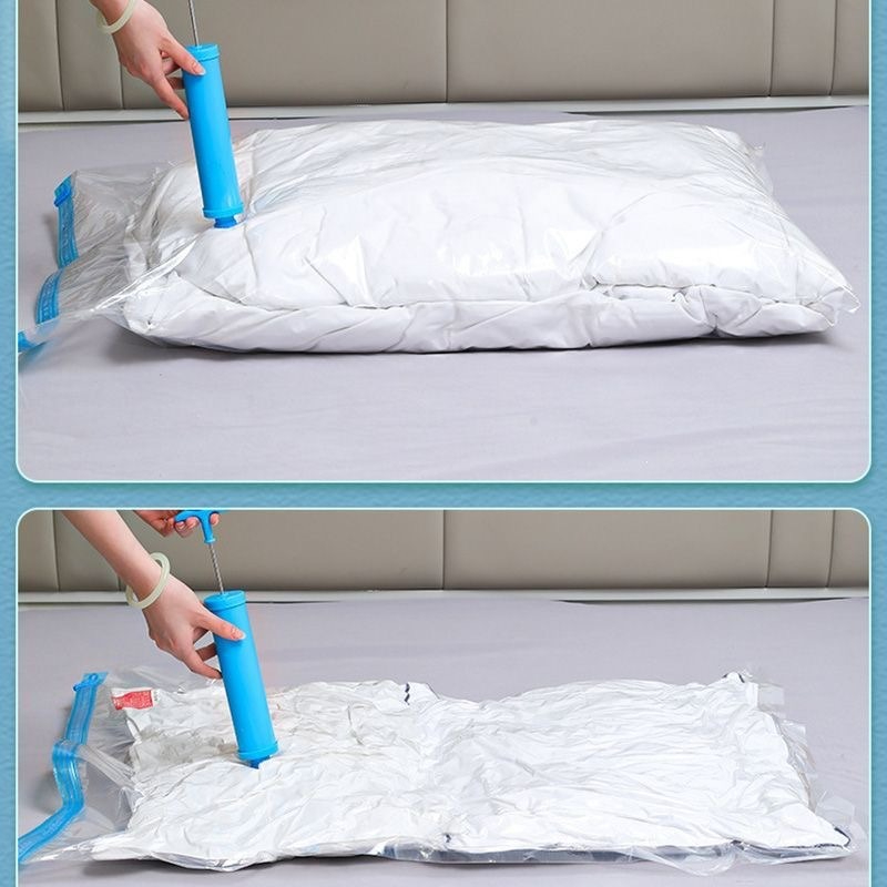 Compressed Space Saving Vacuum Bag Manual Air Pump Suction, Vacuum Seal Storage Bag Supplies, Clothes Storage Tool