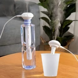 adjustable length mist humidifier, super quiet portable humidifier for office, bedroom, car and travel, no water bottle