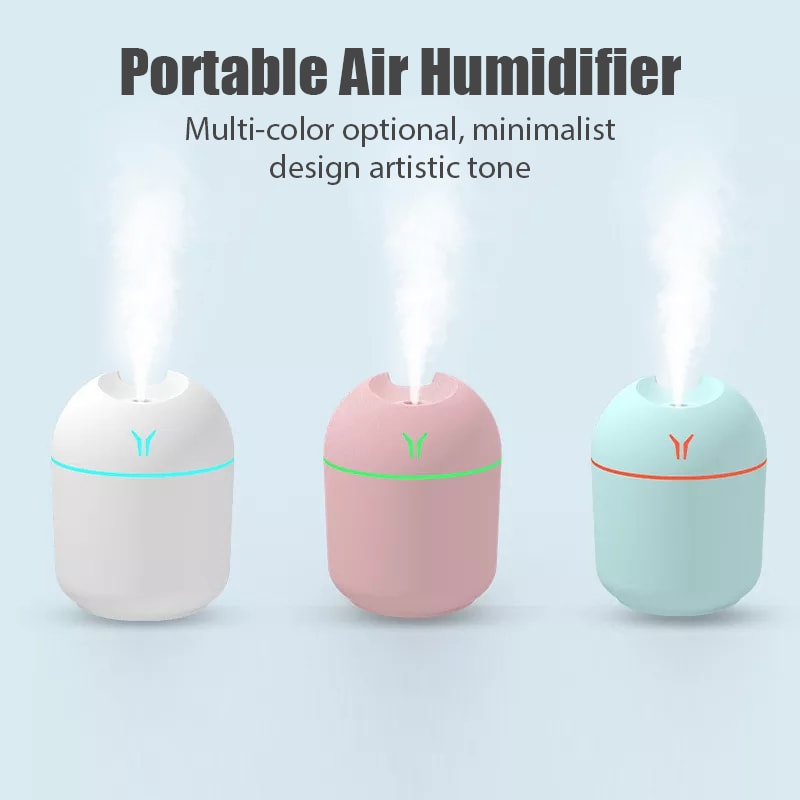 USB Essential Oil Atomizer, Mini Aroma Oil Diffuser, Electric Air Humidifier With LED Night Lamp For Home Car