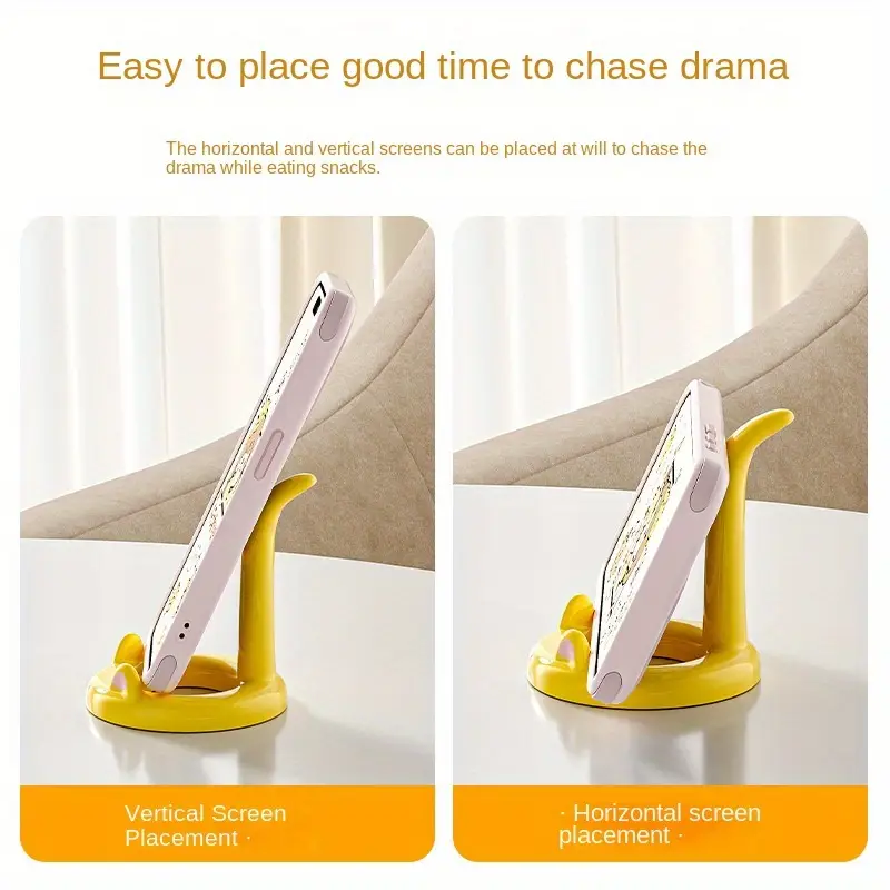 Adjustable Cartoon Cat Phone Stand Cute Desktop Holder For Videos Calls Fits Most Smartphones 2