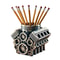 Creative V8 Car Engine Pen Holder Office Stationery Organizer Car Themed Desk Decor Gift For Home 5