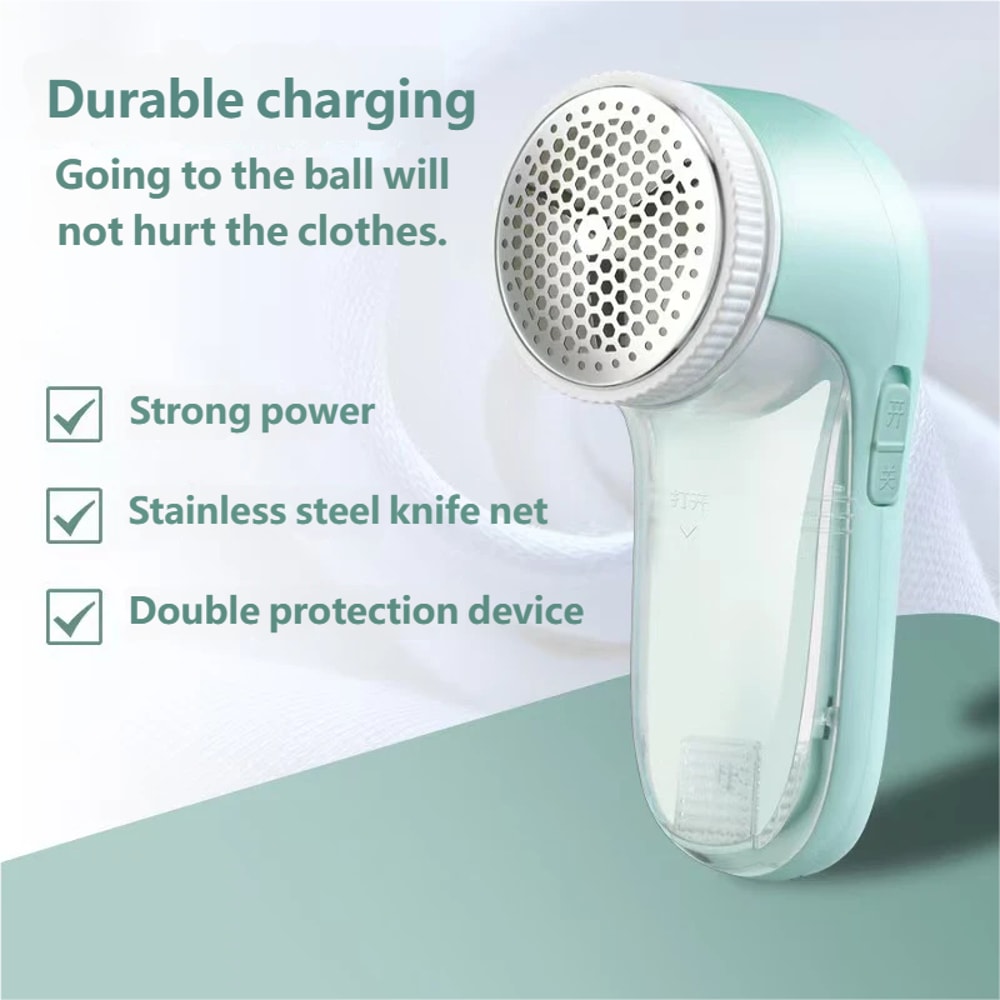 Portable Electric Fabric Lint Remover Clothes Shaver Professional Fuzz Trimmer With Brush Blade 1