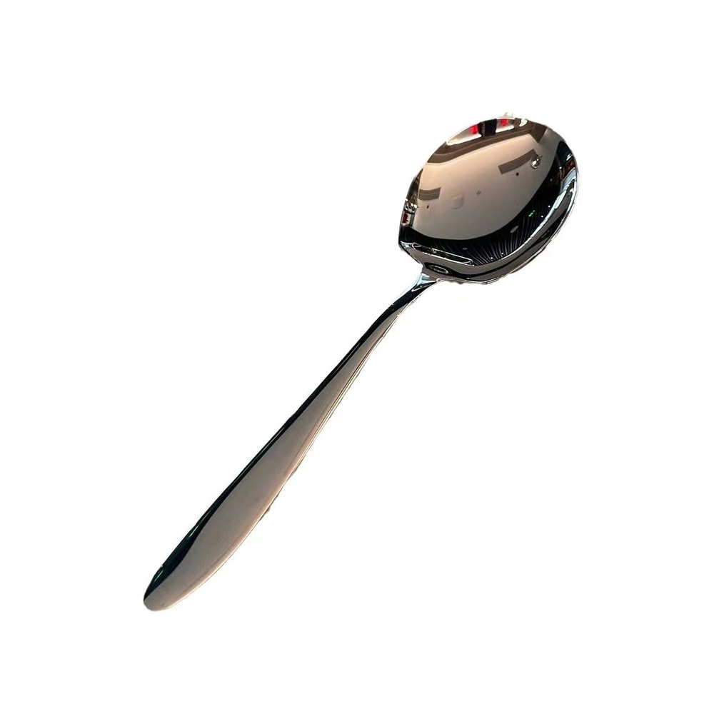 Large Size Dining Spoon Big Head Stainless Steel Round Spoon Stirring Dessert Spoons For Kitchen Di 4