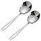 Large Size Dining Spoon Big Head Stainless Steel Round Spoon Stirring Dessert Spoons For Kitchen Di 5