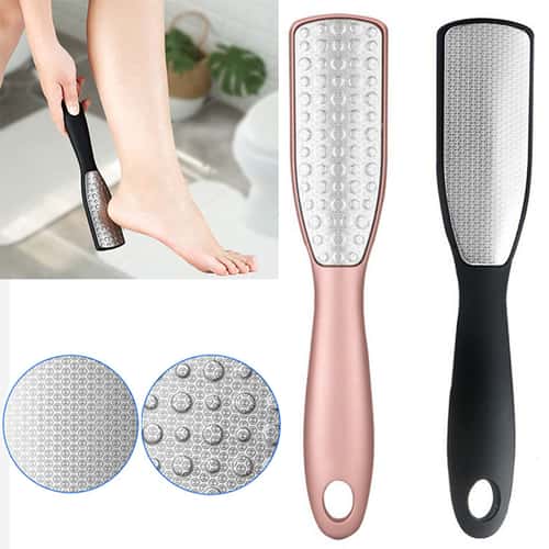 Exfoliating Calluses Brush, Pedicure Tools Heel Scratcher, Stainless Steel Double-sided Foot Sharpening Files Artifact