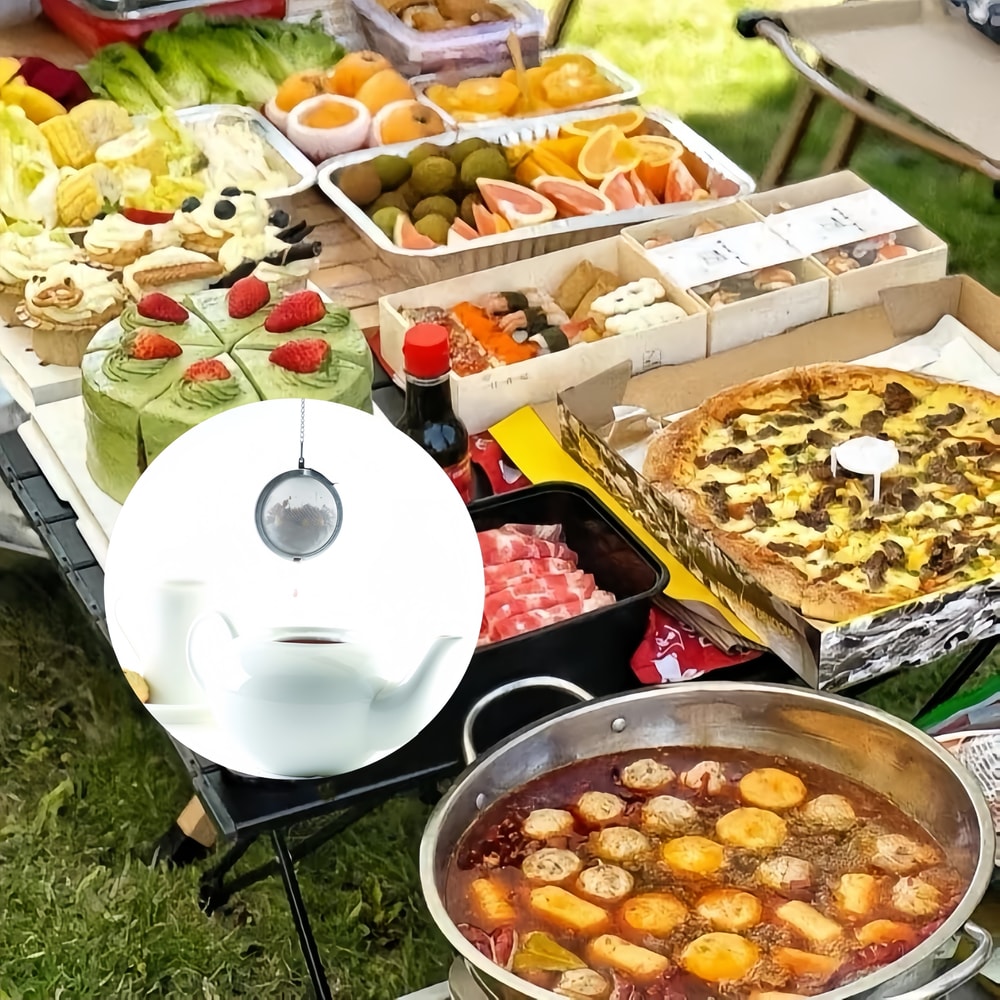 Tea Filter Ball Stainless Steel Soup Infuser With Extension Chain Hook For Flavored Teas 3