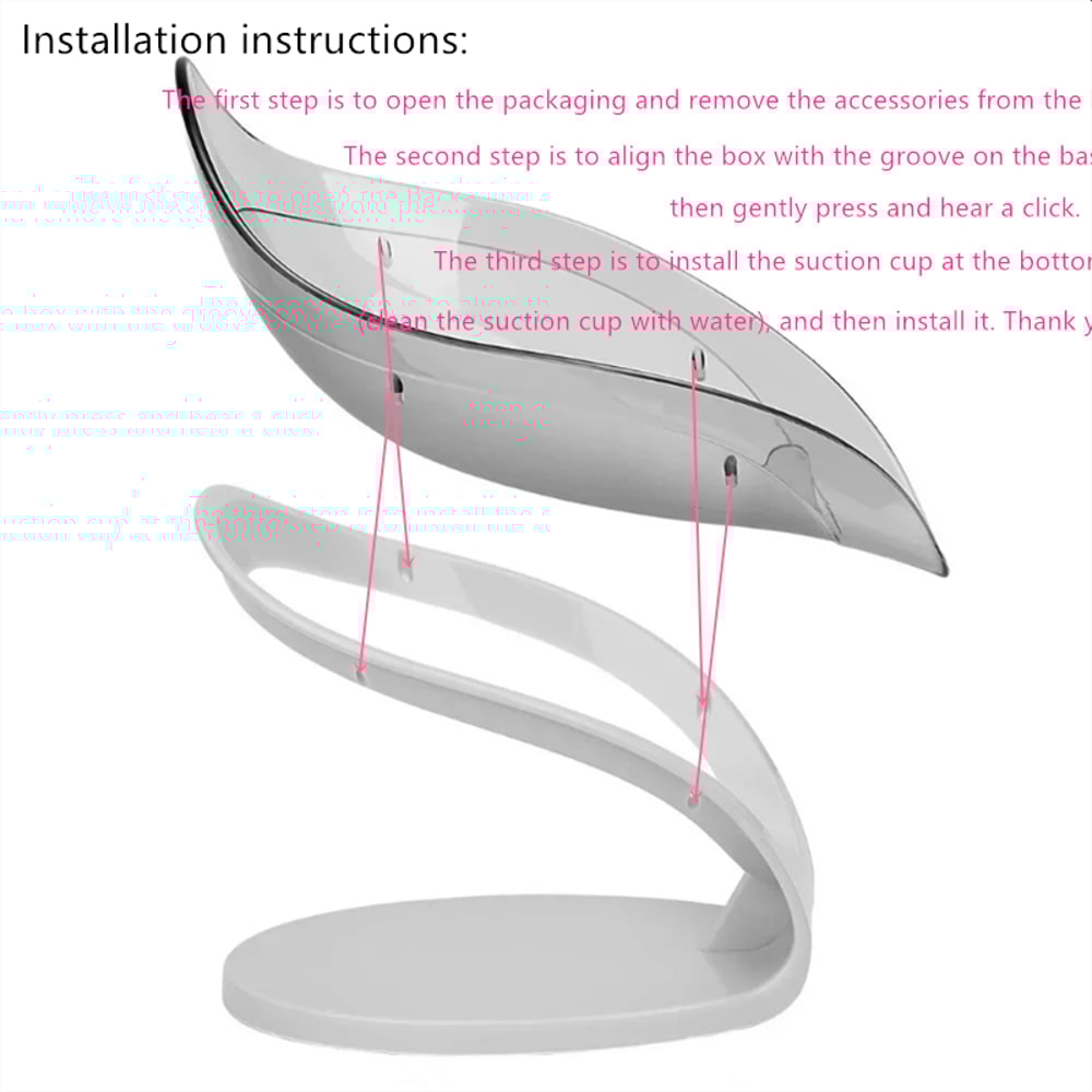 Leaf Shape Toilet Soap Rack Tray Suction Cup Soap Dish Holder With Drain For Bathroom Basin And Sho 3
