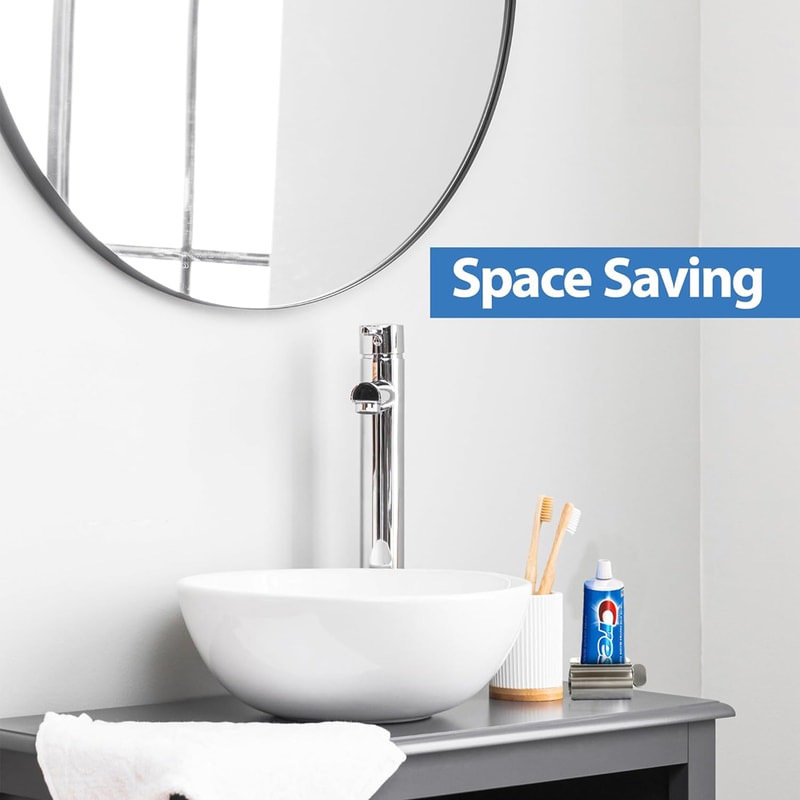 Toothpaste Squeezer Bathroom Accessories, Tube Roller Stainless Steel Wringer, Cosmetics Ointments Rotate Dispenser